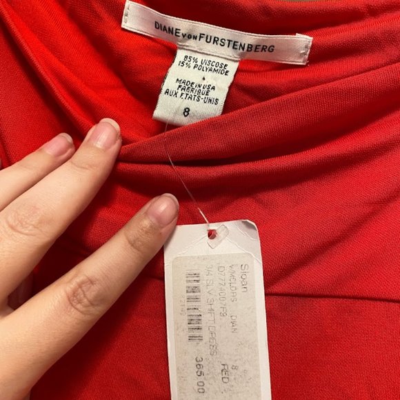 NWT Diane Von Furstenberg Red Dress size 8 - Picture 2 of 3